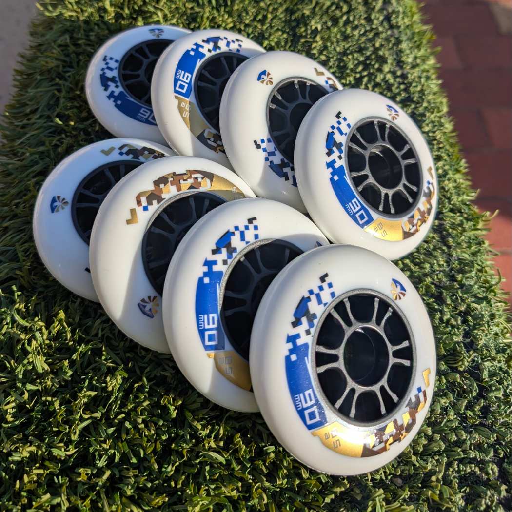 Flying Eagle SHR Speed Inline Wheels 90mm 85A 8 Pack White - Lucky Skates 