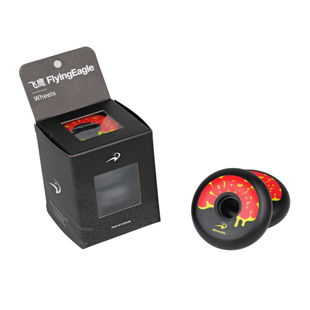Flying Eagle Taffies Inline Skate Wheels Black 84A 4 pack - Lucky Skates 