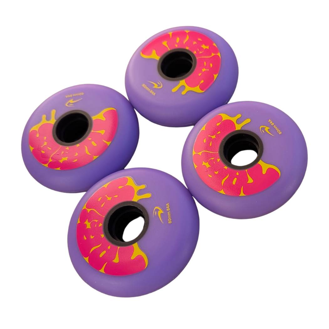Flying Eagle Taffies Inline Skate Wheels 80mm 84A Purple - Lucky Skates 