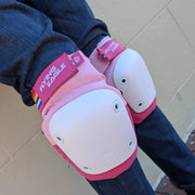 Flying Eagle Pink rainbow protective Padding Set Knee pads - Lucky Skates 