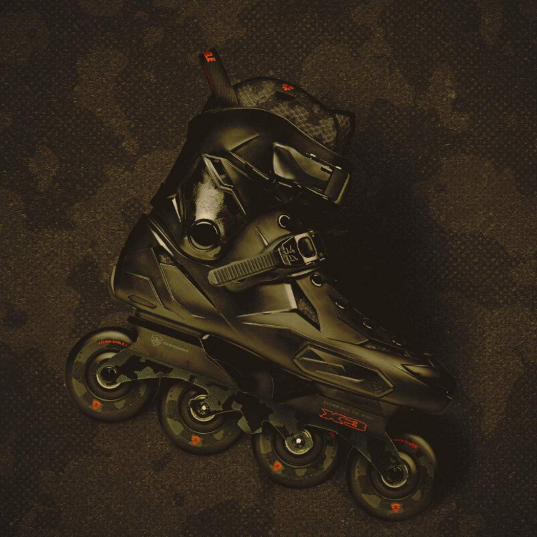 Flying Eagle X3 Shrike Black Red Inline Skates Urban - Lucky Skates 