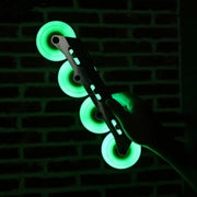 Flying Eagle Light Up LED Lazer Wheels Inline Wheels 88A Green - Lucky Skates 