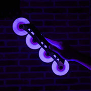 Flying Eagle Light Up LED Lazer Wheels Inline Wheels 88A Purple - Lucky Skates 