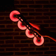 Flying Eagle Light Up LED Lazer Wheels Inline Wheels 88A Red - Lucky Skates 