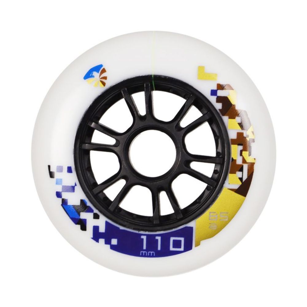 Flying Eagle SHR White Speed Inline Wheels 110mm 85A - Lucky Skates 