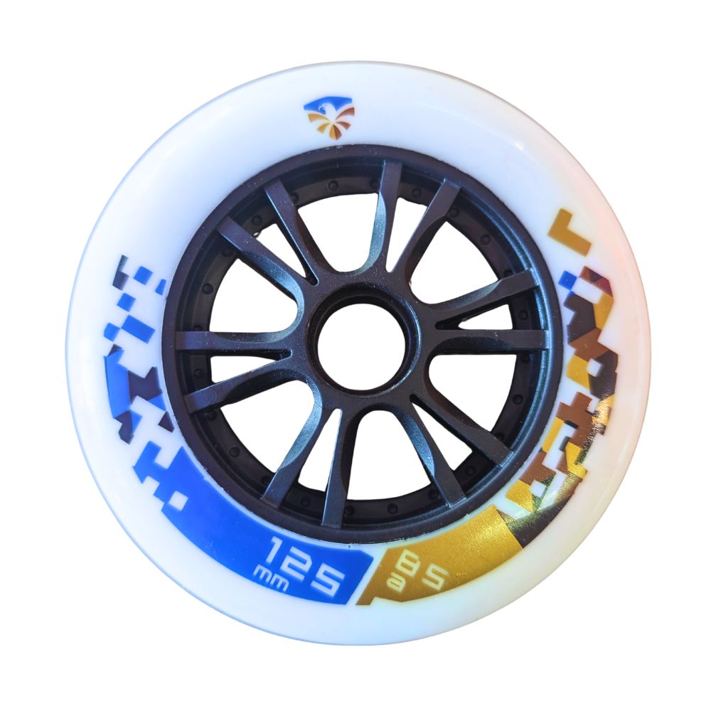 Flying Eagle SHR White Speed Inline Wheels Urban 125mm 85A - Lucky Skates 