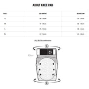 Globe Goodstock Knee Pads Size Chart Measurement - Lucky Skates 