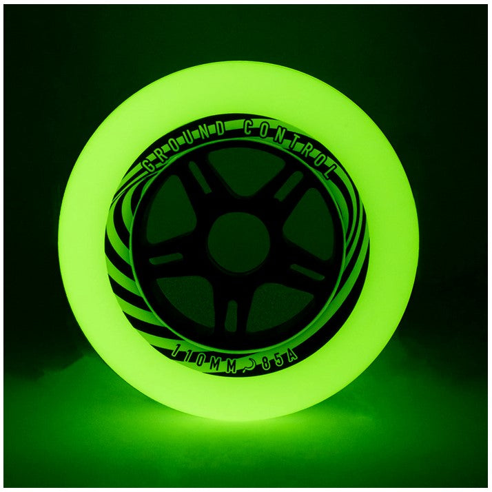 Ground Control Glow Inline Wheel 110mm 85A - 6 Pack - Lucky Skates