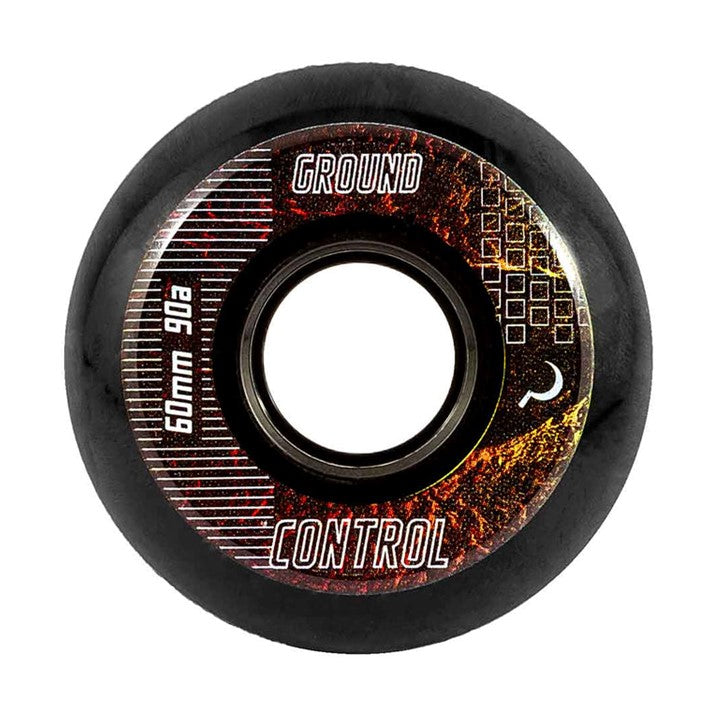 Ground Control CM Black Inline Wheel 60mm 90A - 4 Pack - Lucky Skates