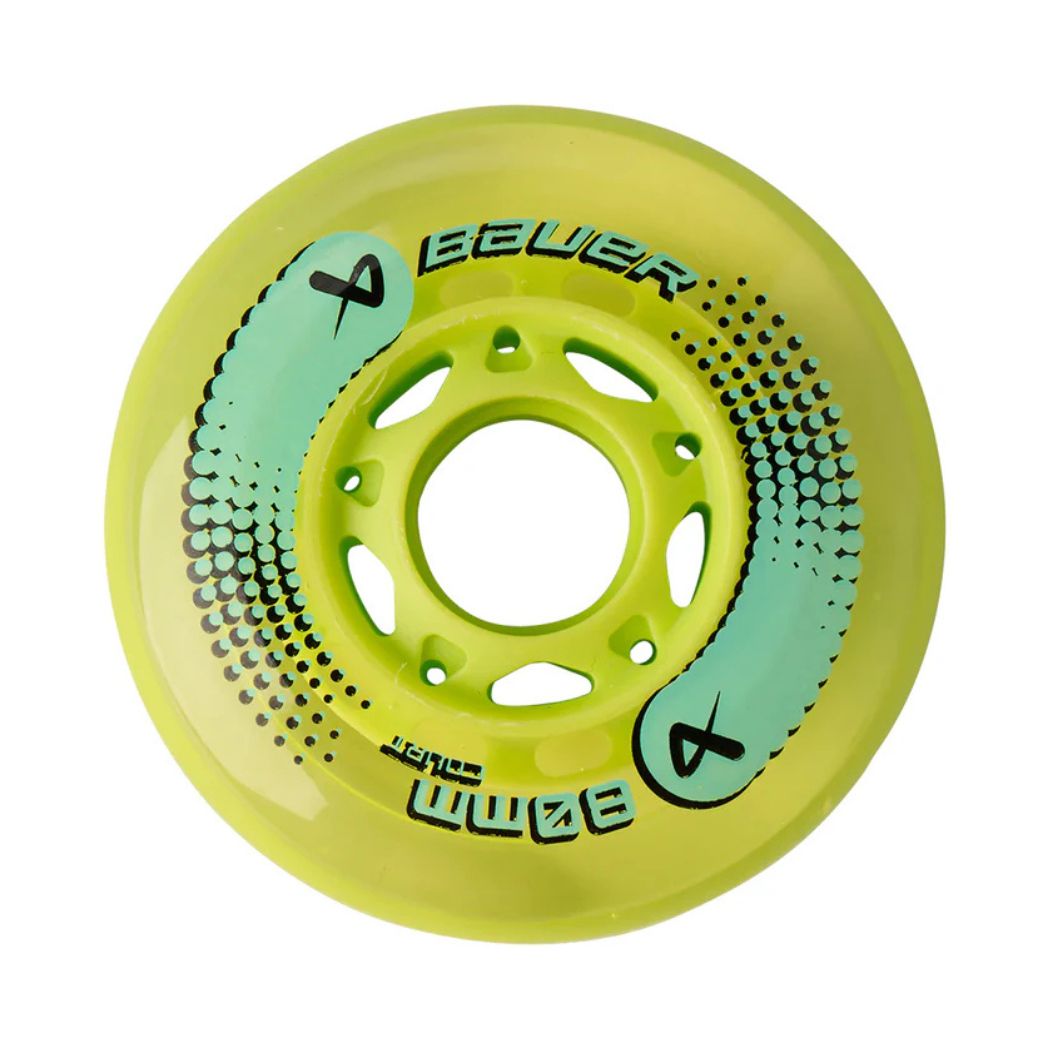 Bauer HiLo Court Inline Wheel Yellow 80mm 76A - Lucky Skates

