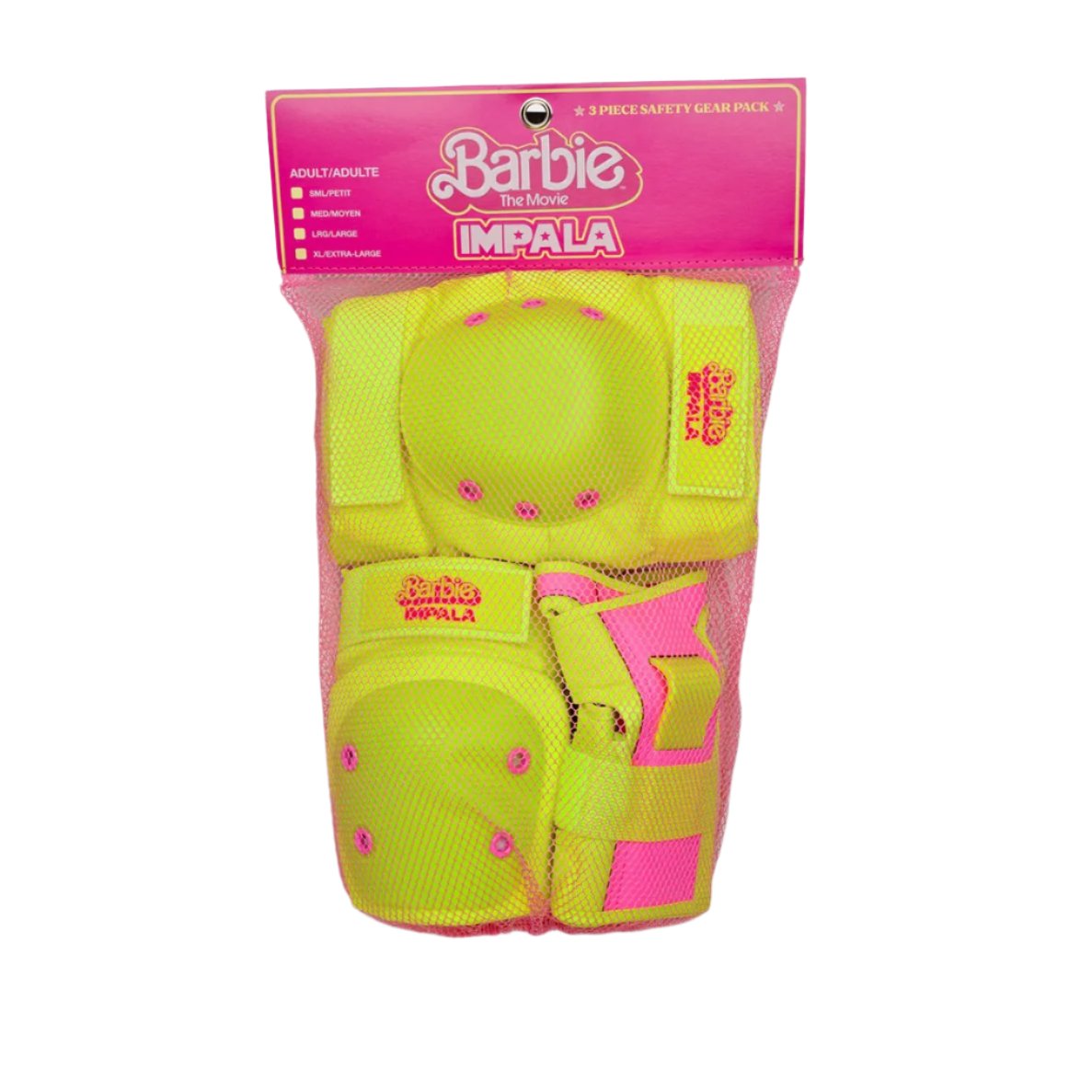 Impala Adult Pad Set Barbie Bright Yellow - Lucky Skates