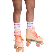 PEACH PINK QUAD ROLLER SKATES 