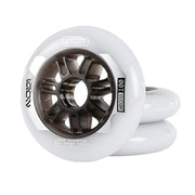 IQON Access 110mm Inline Skate Rollerblade Tri Skate Wheels White 85A - Lucky Skates 