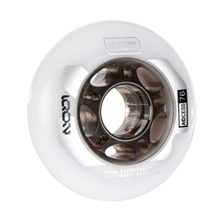 IQON Access White Inline Wheel 76mm 85A - Lucky Skates