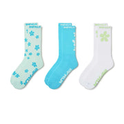 Impala Ditsy Blue Skate Socks 3 pack flowers - Lucky Skates 