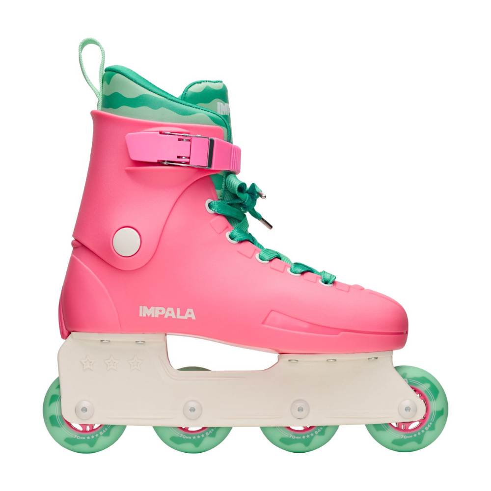 Impala Lightspeed Watermelon Pink Green Inline Skates - Lucky Skates 