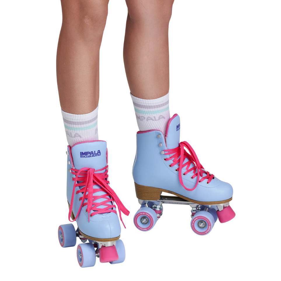 Impala Blue Raspberry Roller Skates Blue Pink - Lucky Skates 
