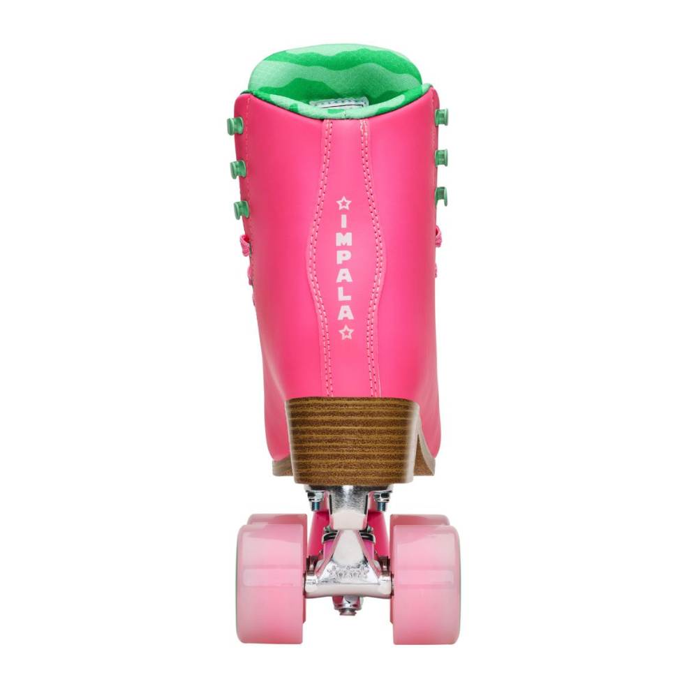Impala Watermelon Quad High Top Roller Skates Pink Green - Lucky Skates