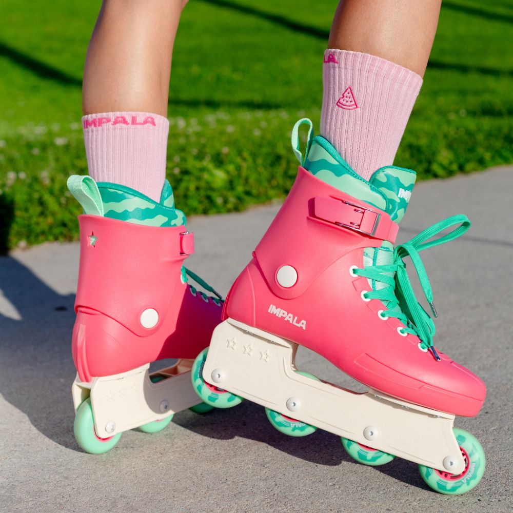 Impala Lightspeed Watermelon Pink Green Inline Skates - Lucky Skates 