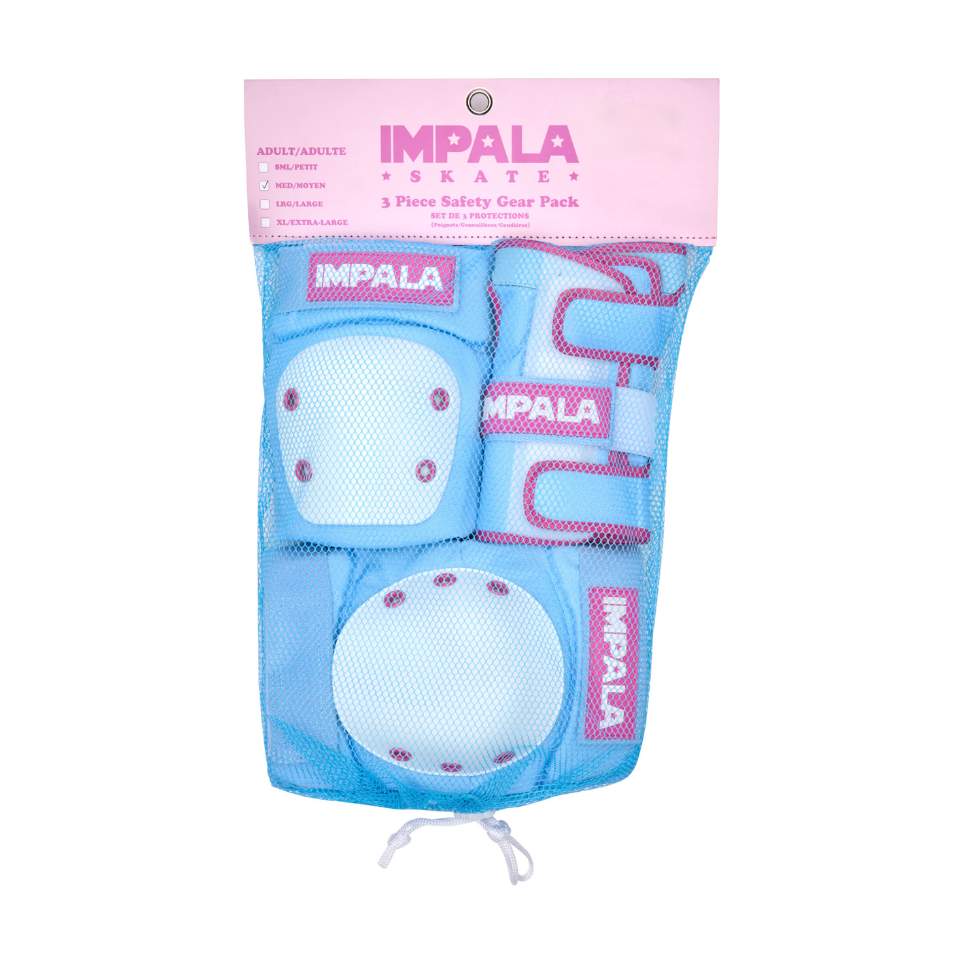 Impala Blue Raspberry Pink Adult Protective Pack Knee Pads Elbow Pads - Lucky Skates  