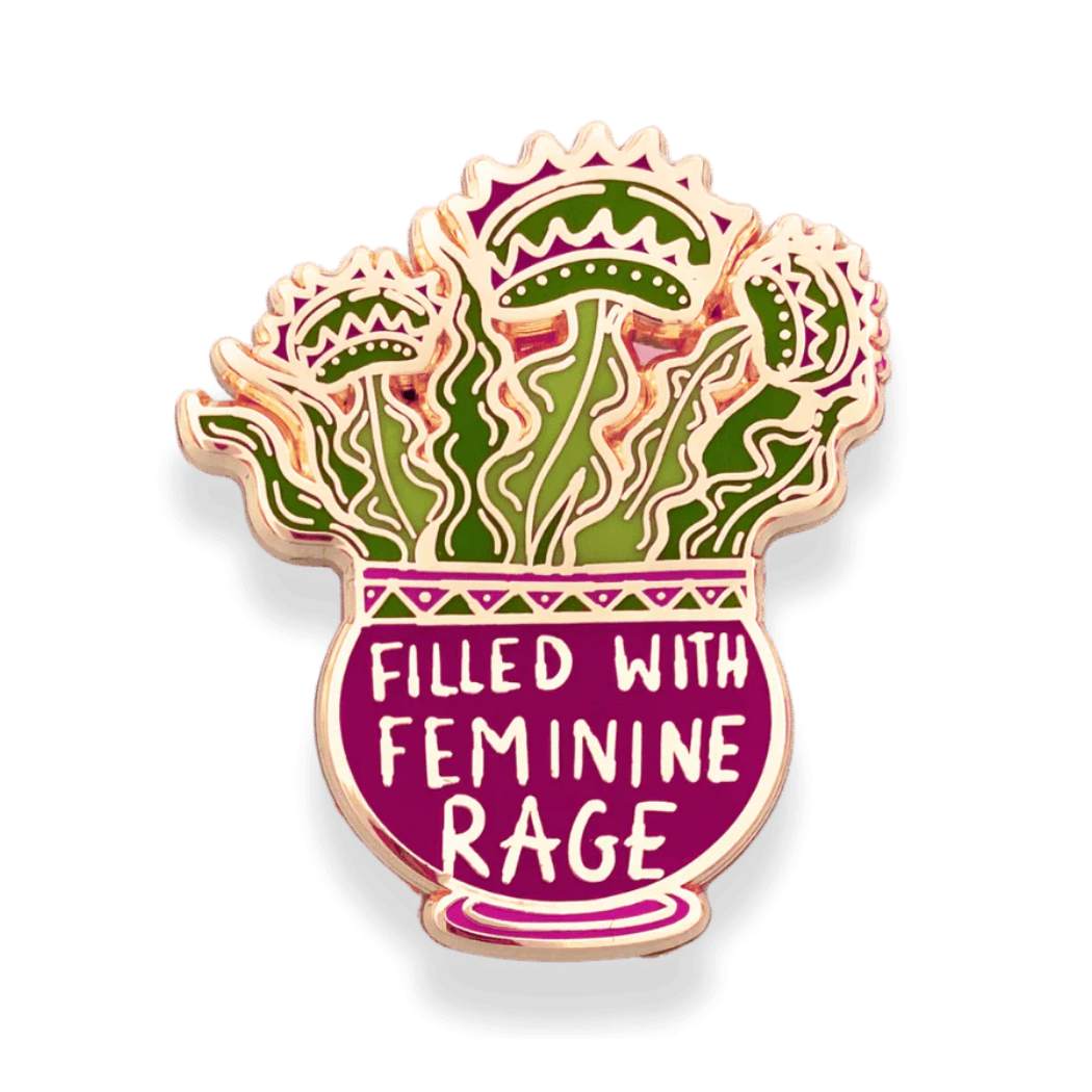 Jubly Umph Filled With Feminine Rage Pin Lapel - Lucky Skates 
