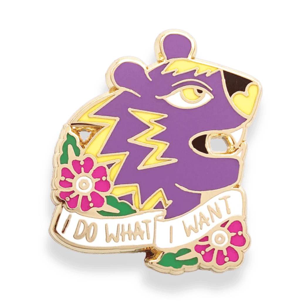 Jubly Umph I Do What I Want Cat Pin - Lucky Skates 