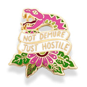 Jubly Umph Not Demure Just Hostile Snake Pin Lapel - Lucky Skates 