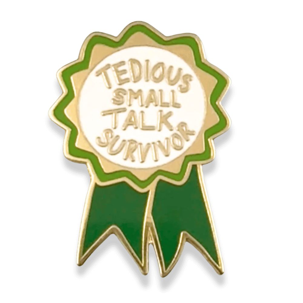  Jubly Umph Tedious Small Talk Survivor Award Pin Lapel - Lucky Skates 