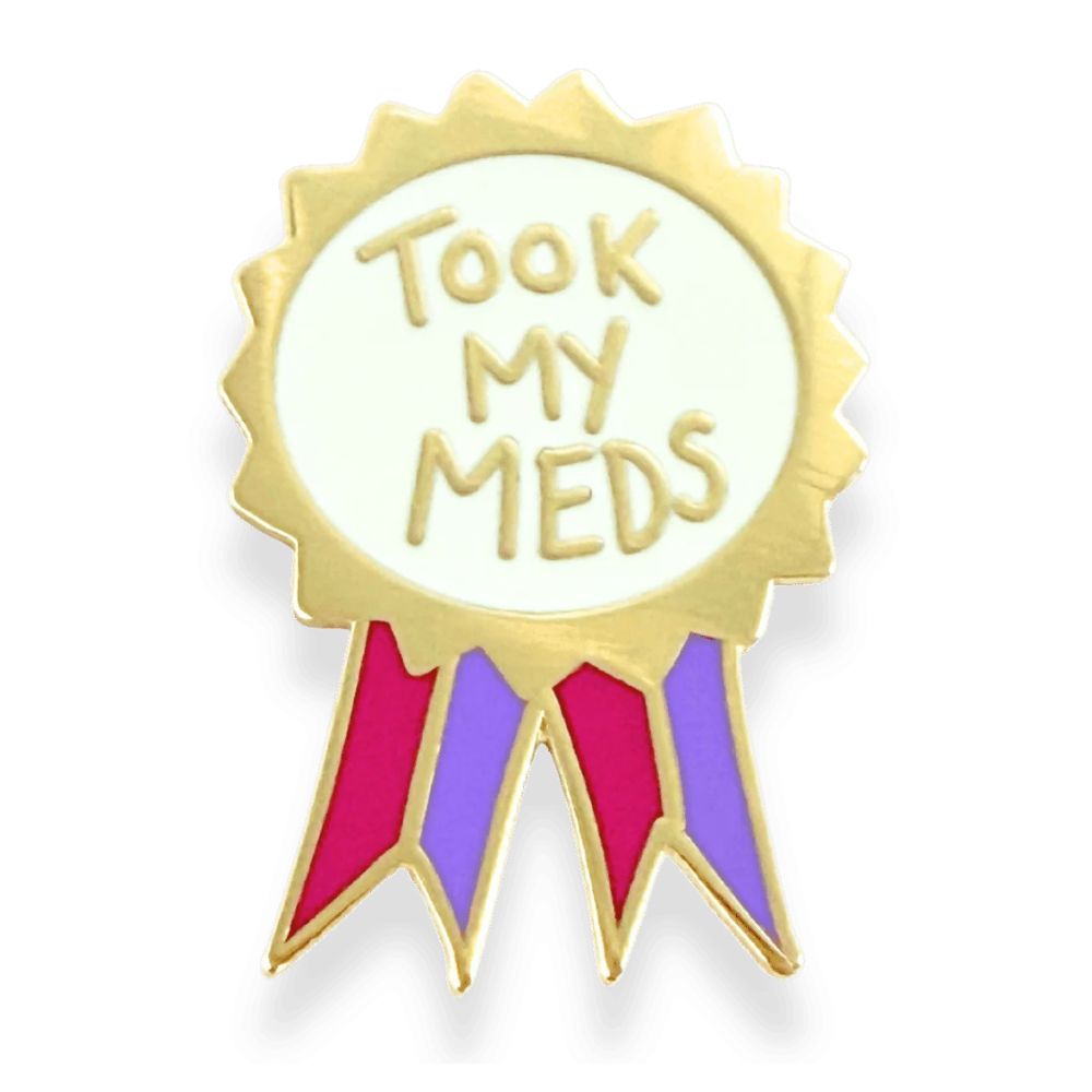 Jubly Umph Took My Meds Award Pin Lapel - Lucky Skates 