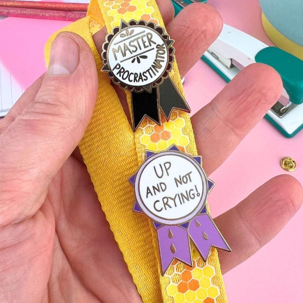 Jubly Umph Up And Not Crying Award Pin - Lucky Skates 