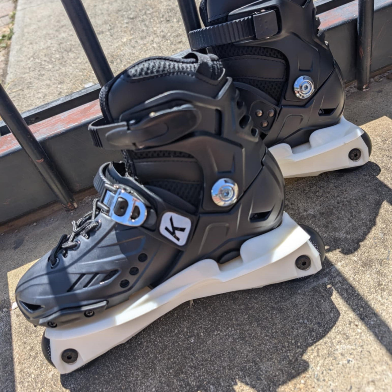 Kids Adjustable Kaltik Black K-Skate Nylon Free V2 Aggressive Inline Skates