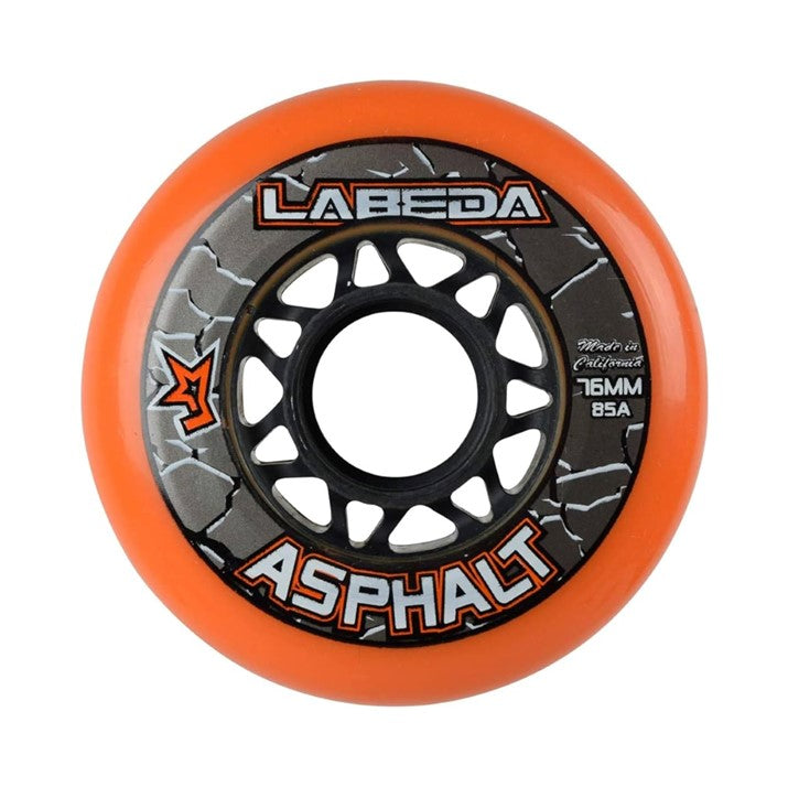 Labeda Gripper Asphalt Orange Inline Wheel 85A - Lucky Skates