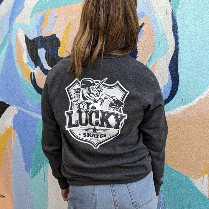 Lucky Skates Asphalt Grey Sweater - Lucky Skates