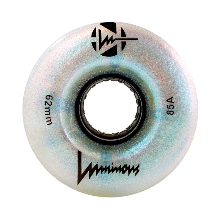 Luminous Light Up Quad Wheels Black Pearl 85A - 4 pack - Lucky Skates