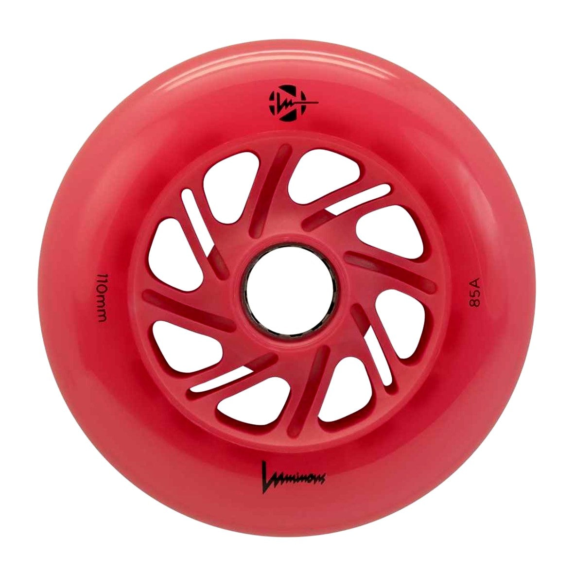 Luminous Light Up Inline Wheel Red 110mm 85A - Lucky Skates