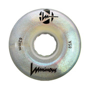 Luminous Light Up Quad Wheels White Pearl 85A - 4 Pack - Lucky Skates