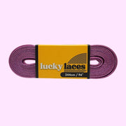 Lucky Laces Glitter Metallic Shoe Laces Skate Laces Pink Purple - Lucky Skates 
