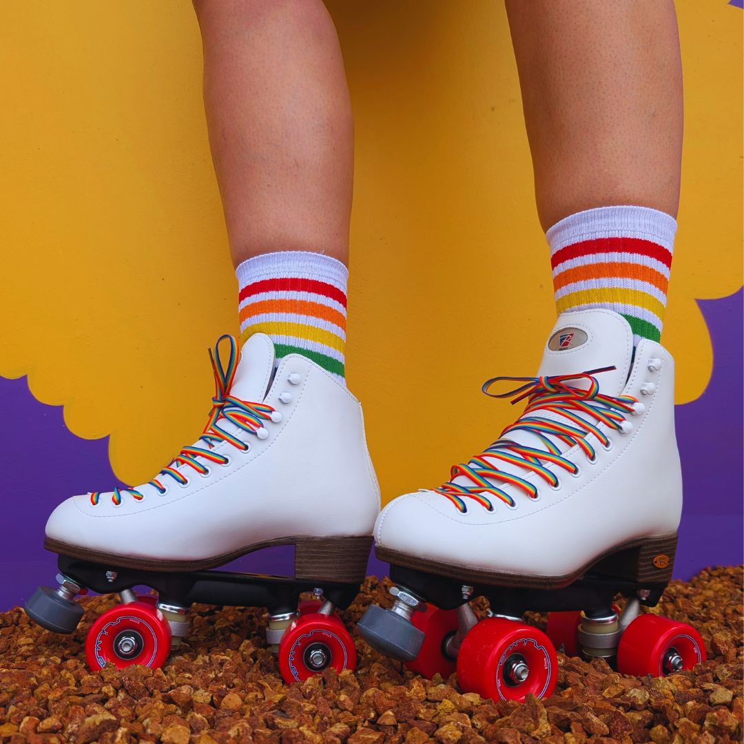 Lucky Laces Rainbow Bright Skate Laces Roller Skate Laces 96" (244cm) - Lucky Skates 