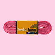 Lucky Laces Pink Frosting Waxed Laces Shoe Laces 54" (137cm), 72" (183cm), 96" (244cm) - Lucky Skates 