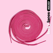 Lucky Laces Pink Frosting Waxed Laces Shoe Laces 54" (137cm), 72" (183cm), 96" (244cm) - Lucky Skates 