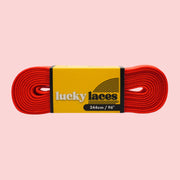 Lucky Laces Danger Red Waxed Skate Laces Shoe Laces 54" (137cm), 72" (183cm), 96" (244cm) - Lucky Laces 