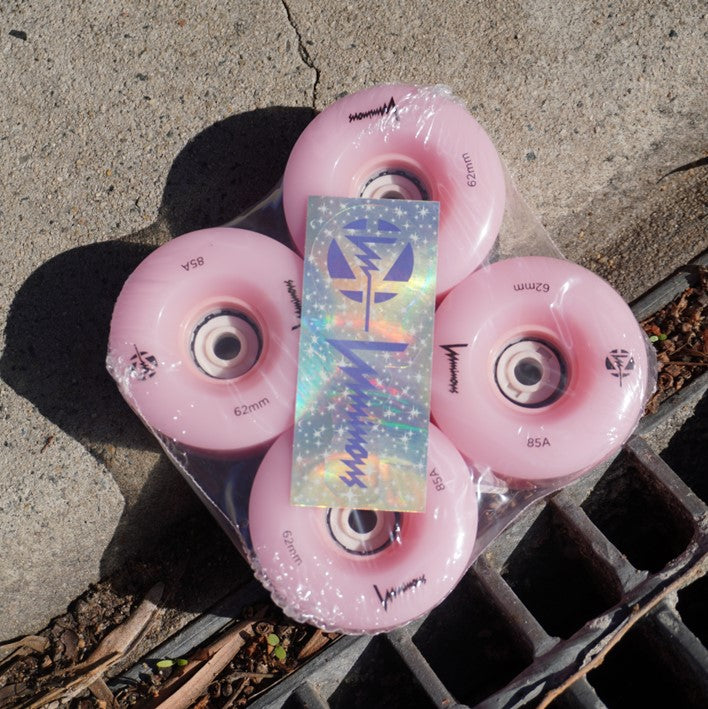 pink light up quad roller skate wheels