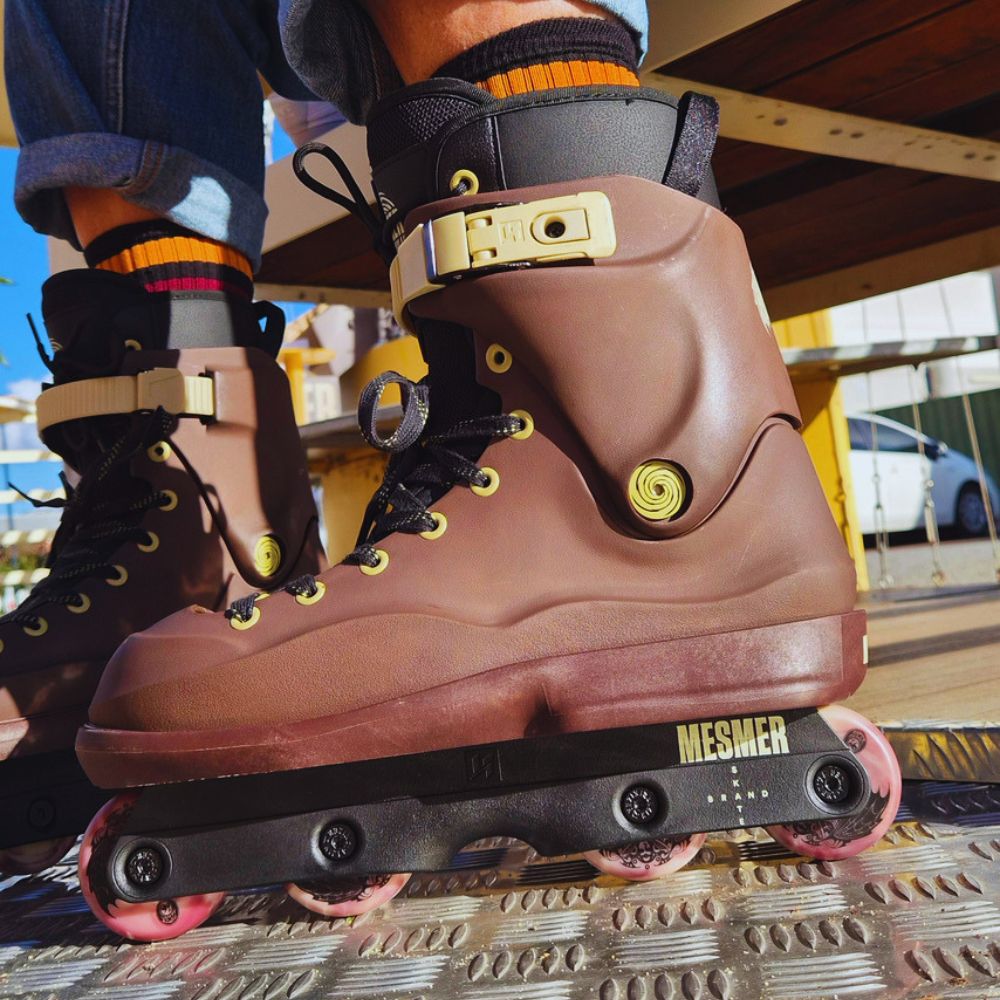 Mesmer Throne Levi van Rijn Pro Brown  Aggressive Inline Skates - Lucky Skates