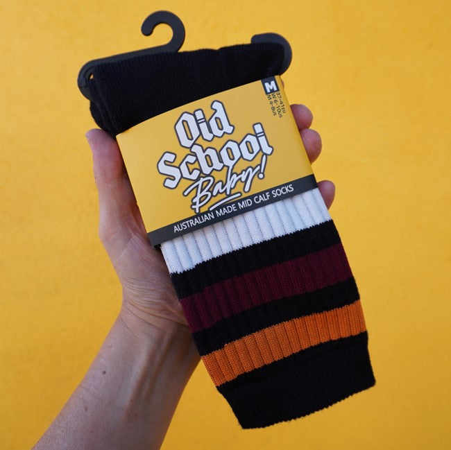 Old School Baby! Champ Mid High Skate Socks - Lucky Skates