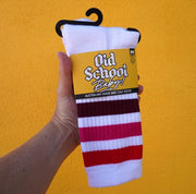 Old School Baby! Hot Lips Mid High Skate Socks - Lucky Skates