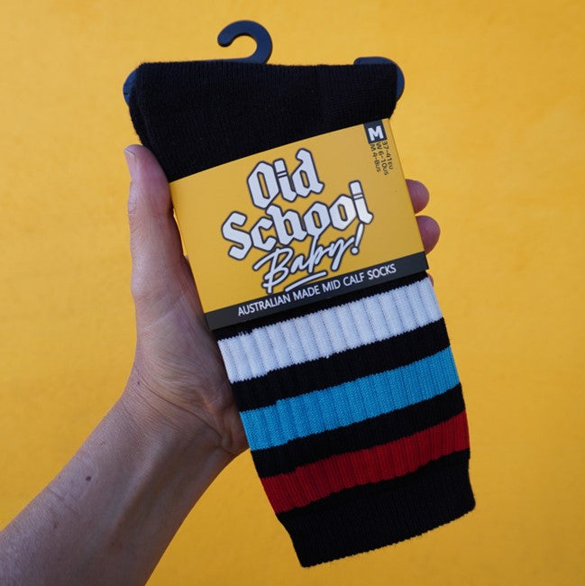 Old School Baby! Legend Mid High Skate Socks - Lucky Skates