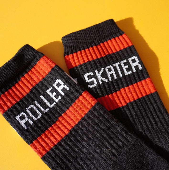 Old School Baby! Roller Skater Mid High Skate Socks - Lucky Skates