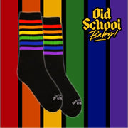 Old School Baby! Lucky Rainbow Mid High Skate Socks - Lucky Skates