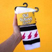 Old School Baby! Thunderstruck Mid High Skate Socks - Lucky Skates