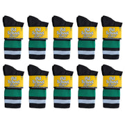 Old School Baby! Team Green Mid High Skate Socks - 10 Pack - Lucky Skates 